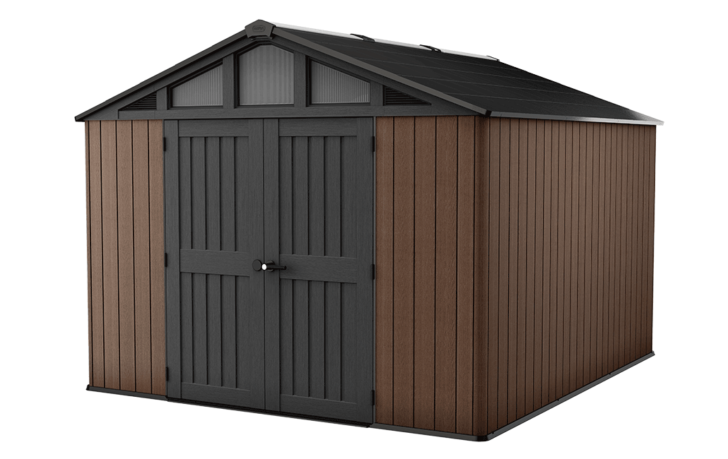  Abri de jardin Stronghold 10115 - 10,7 m2 - Marron Aspect Bois - Abri de jardin
