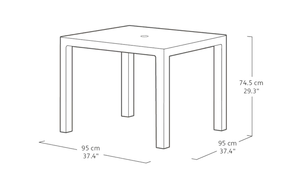 פינת אוכל נירוונה 4 כיסאות - אפור כהה