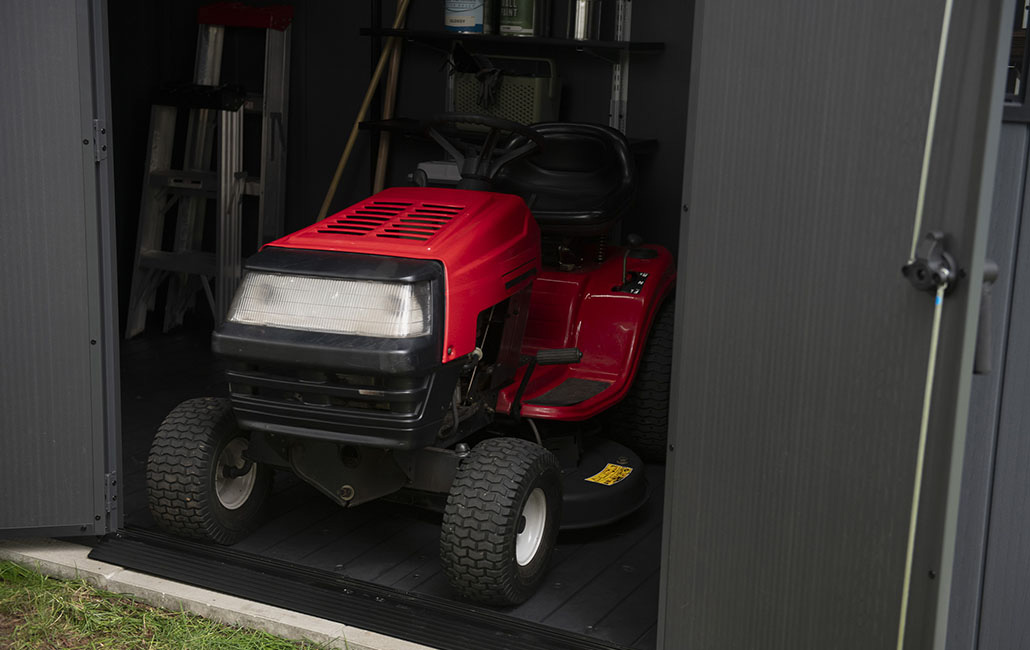 מחסן גינה ניוטון פלוס - 17x7.5 רחב - אפור