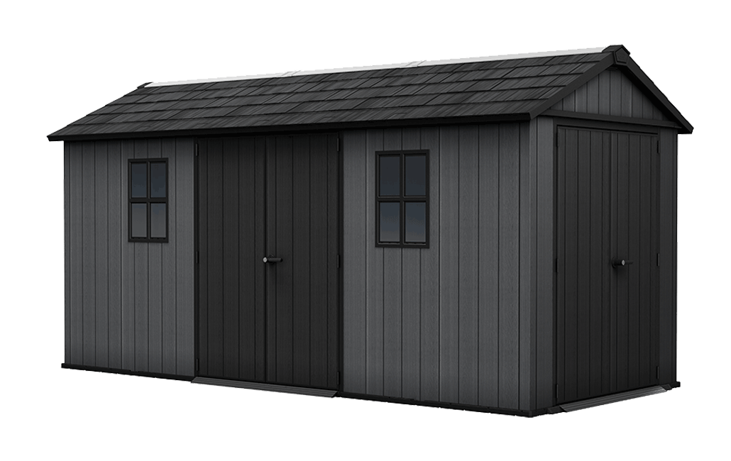 מחסן גינה ניוטון פלוס - 15x7.5 רחב - אפור