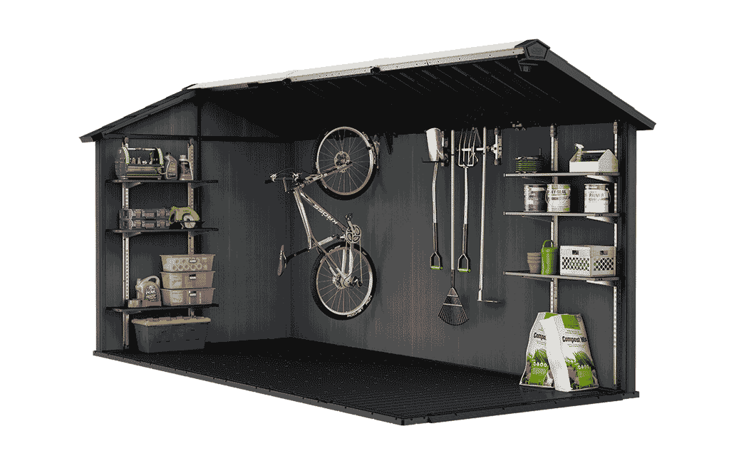 Newton Plus Dual Entry Shed 15x7.5ft - Grey