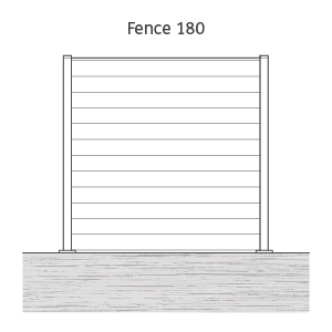Fence Kit with 180cm Post - Green