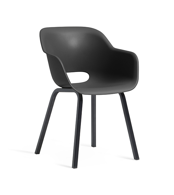 Signature Porto Tisch 160 cm + 4x Noa Stühle Graphit - Hellbraun