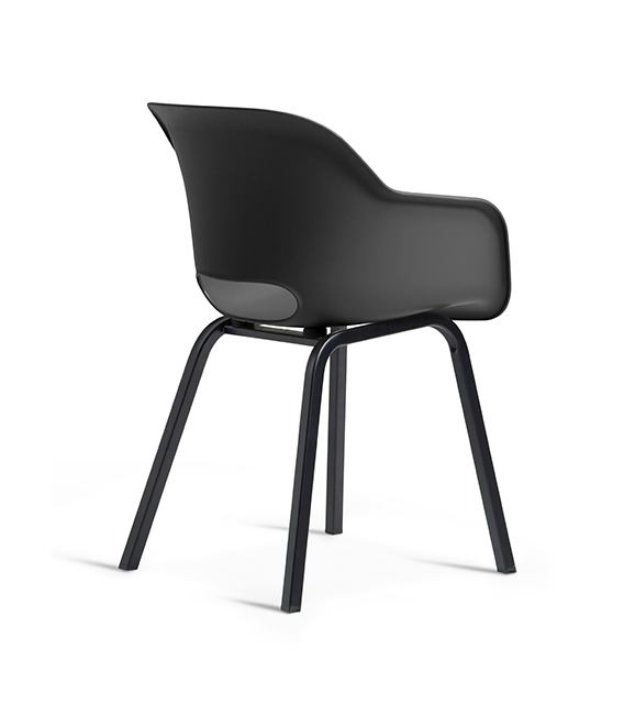 Signature Porto Tisch 160 cm + 4x Noa Stühle Graphit - Hellbraun