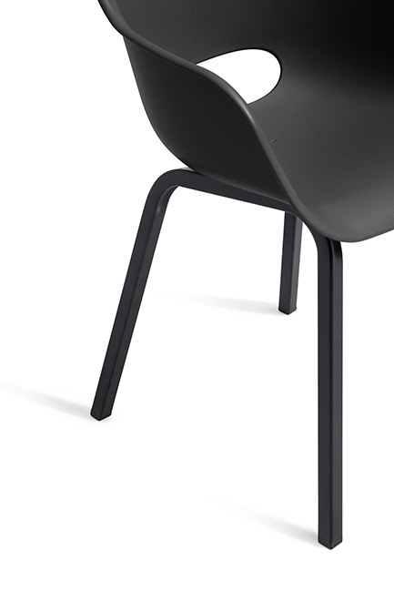 Signature Porto Tisch 160 cm + 4x Noa Stühle Graphit - Hellbraun