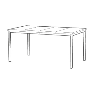 Signature Porto tafel 160cm + 4x Noa stoelen  - Ashwood