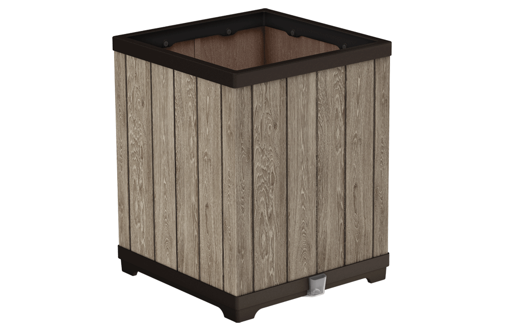 Deco Square Hoge Plantenbak - 45.5x45.5x55cm - Ashwood