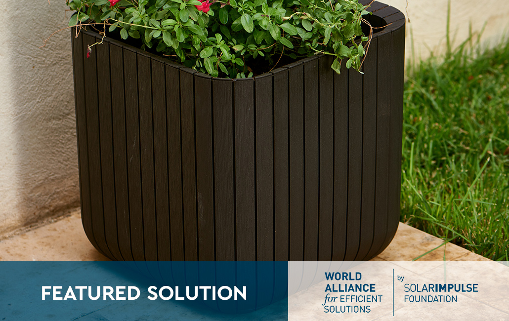 Set 2x Macetero Polyal Wood Planter - 40x40x40 cm y 50L - Marrón 