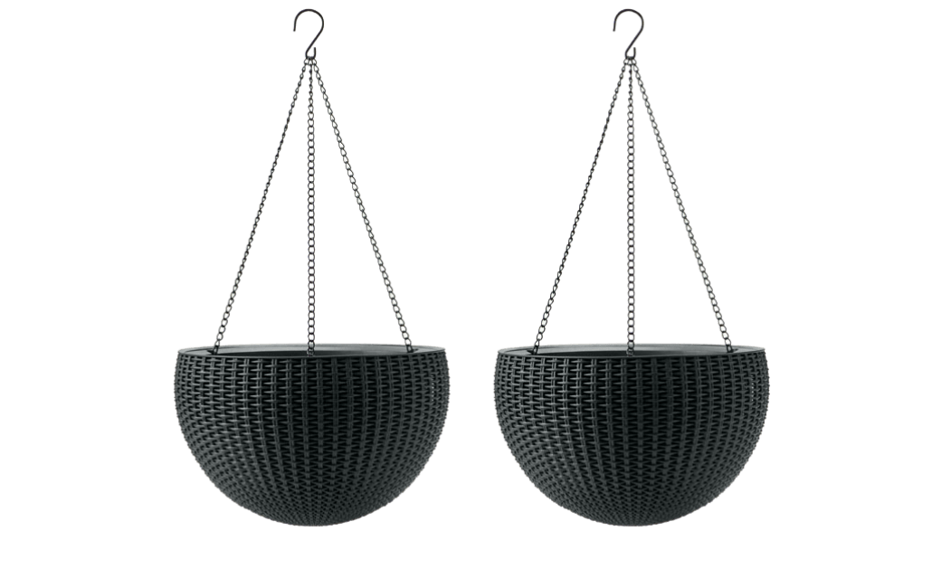 Hanging Planter Set of 2 - Graphite
