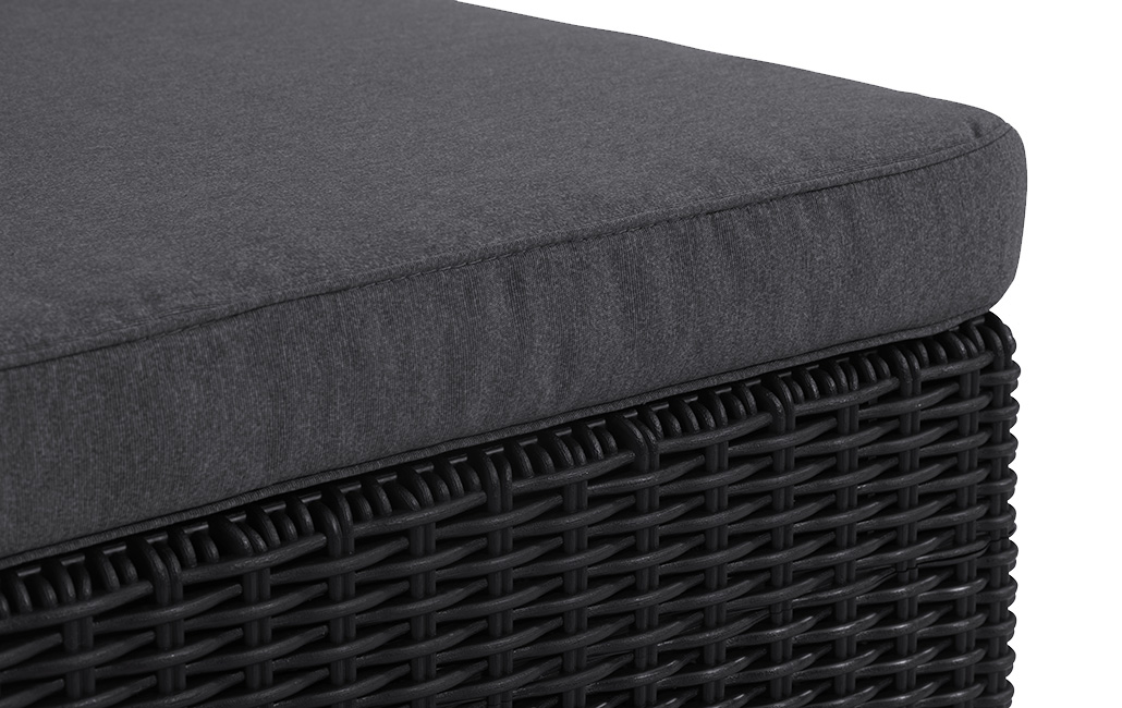 Salon de jardin California : Canapé 3 places + 2 fauteuils + Table basse - Anthracite