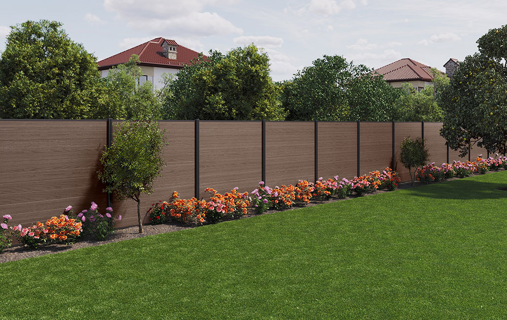 Fence Kit with 180cm Post - Brown