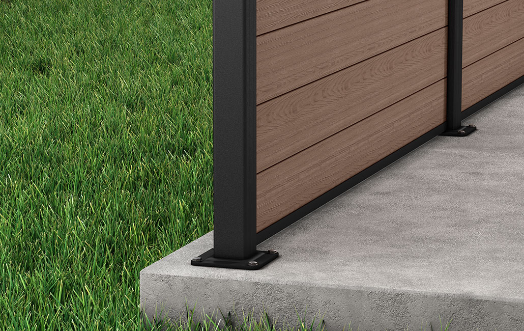 Fence Kit with 180cm Post - Brown