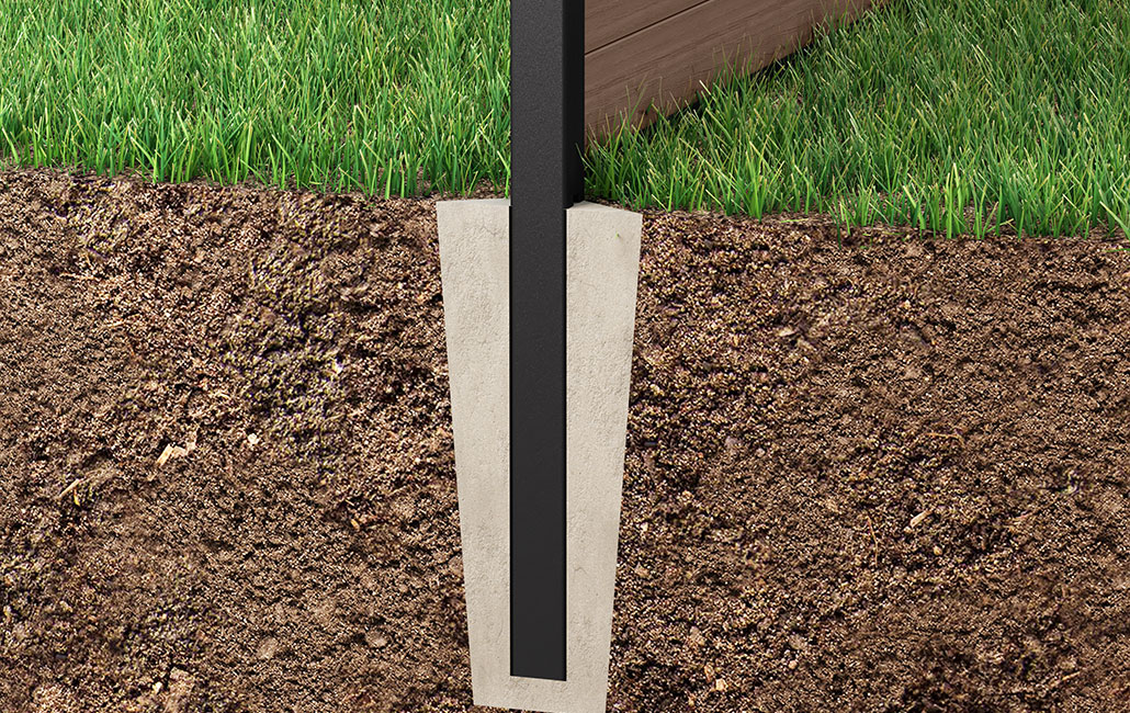 Fence Kit with 240cm Post  - Brown