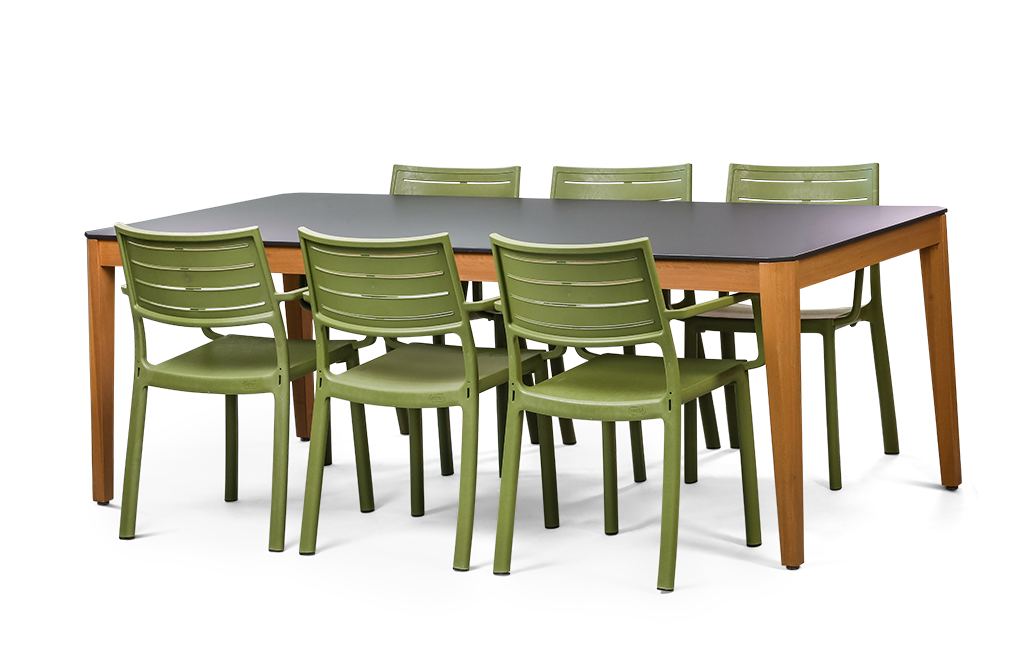 שולחן אוכל ספיר - שחור