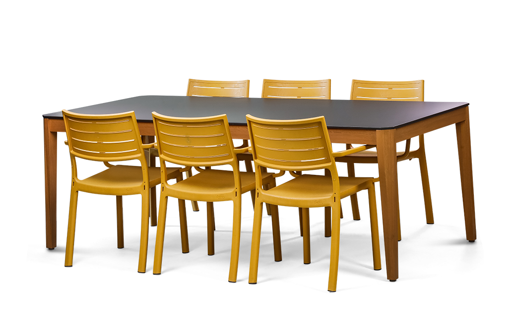 שולחן אוכל ספיר - שחור