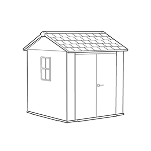 Signature Apex Shed 7x7.5ft - Ashwood Brown