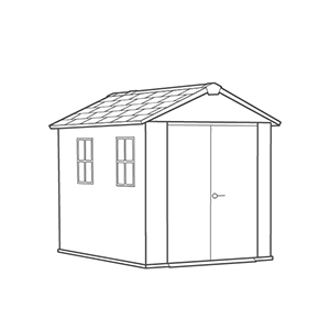 Signature Apex Shed 7.5x9ft - Ashwood Brown