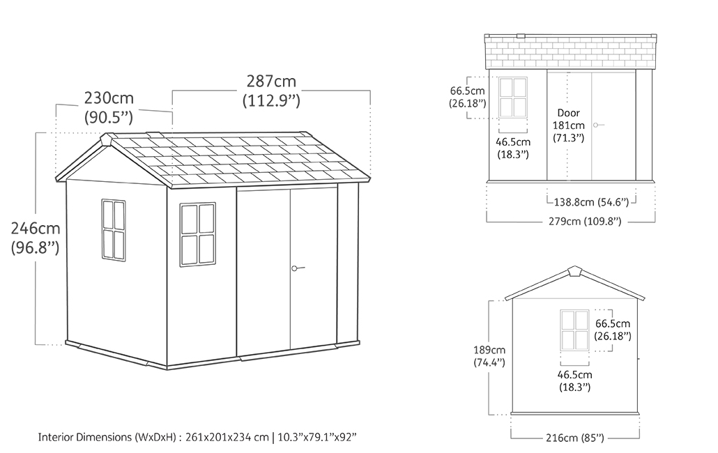 Signature Apex Shed 9x7.5ft - Ashwood Brown