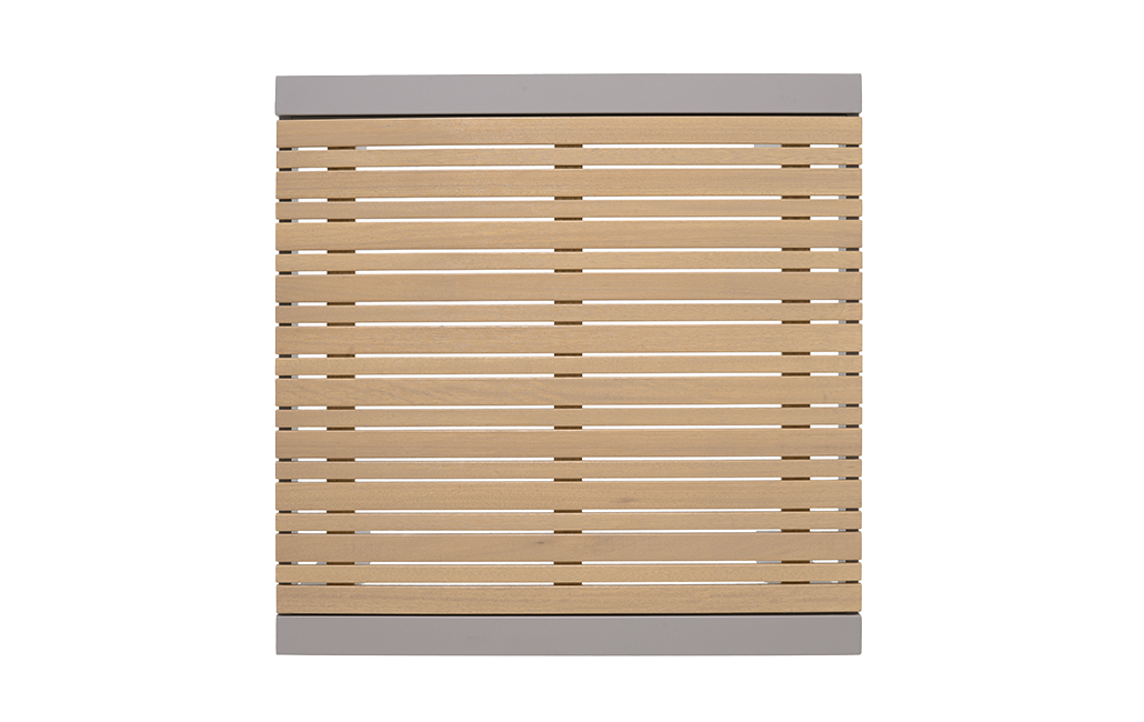 פינת אוכל טופז שולחן אלומיניום בשילוב עץ  ו 4 כיסאות - קפוצ'ינו