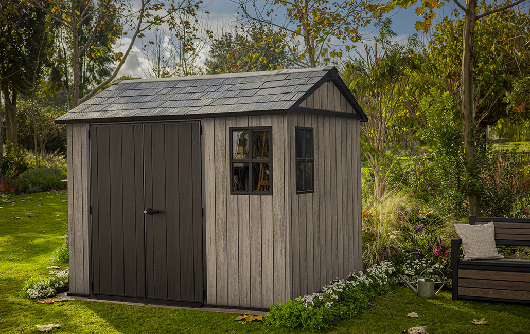 Signature Apex Shed 9x7.5ft - Ashwood Brown