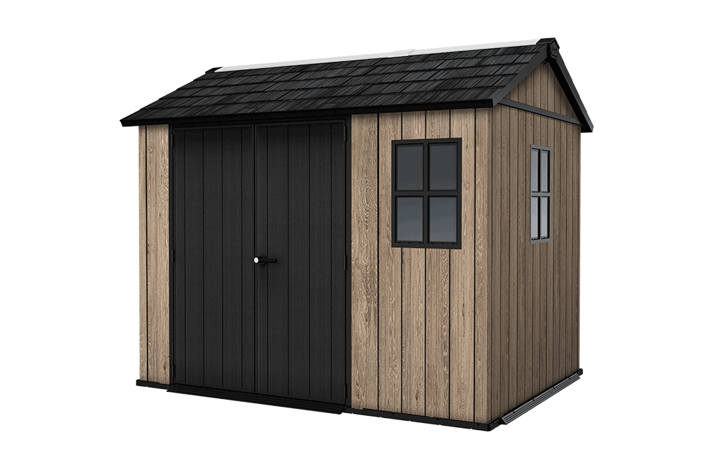 Signature Apex Shed 9x7.5ft - Ashwood Brown - Ashwood Brown