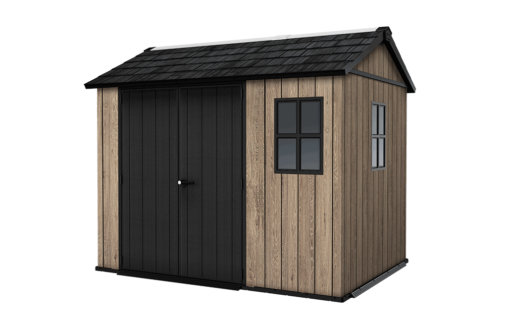 Signature Apex Shed 9x7.5ft - Ashwood Brown - Large Sheds