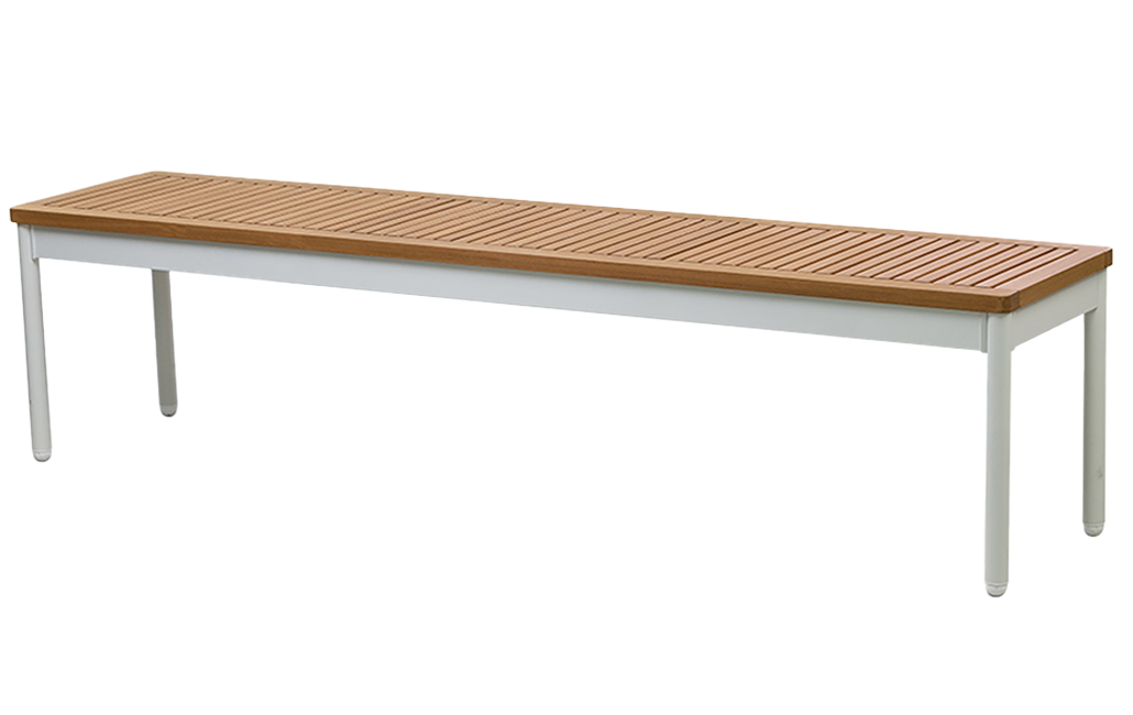 ספסל אלומיניום רוז בשילוב עץ -  