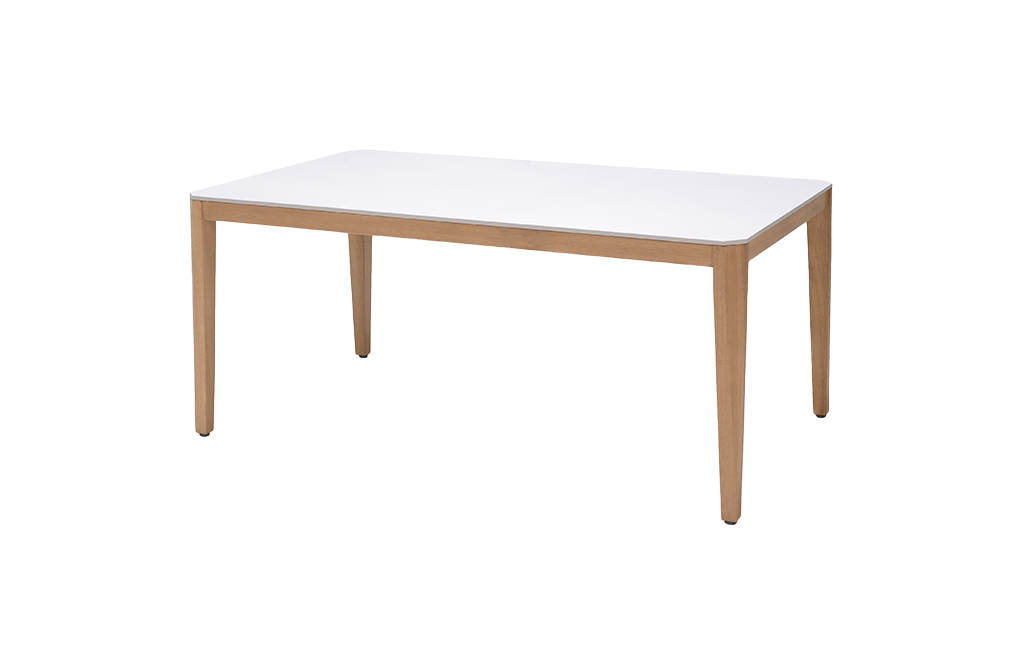 שולחן פינת אוכל שוהם בשילוב עץ - לבן