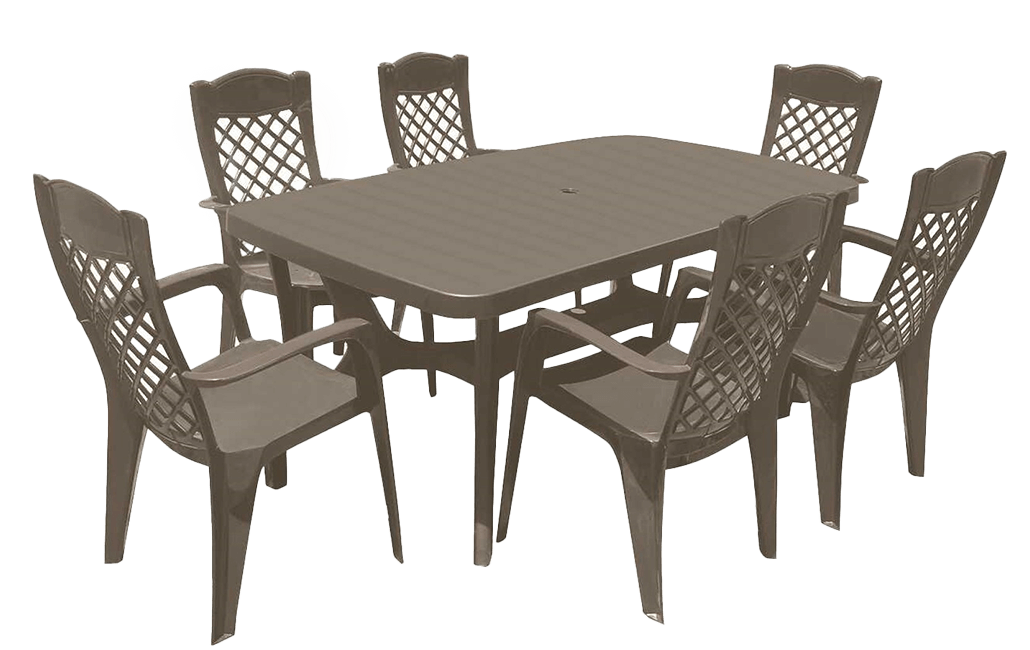 פינת אוכל מיורקה- שולחן ו 4 כיסאות - קפוצ'ינו