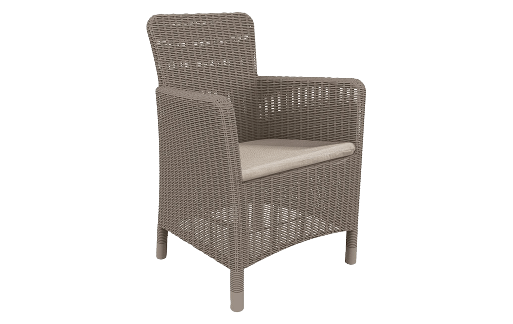 פינת אוכל ג'ירונה- שולחן ו 6 כיסאות  - קפוצ'ינו