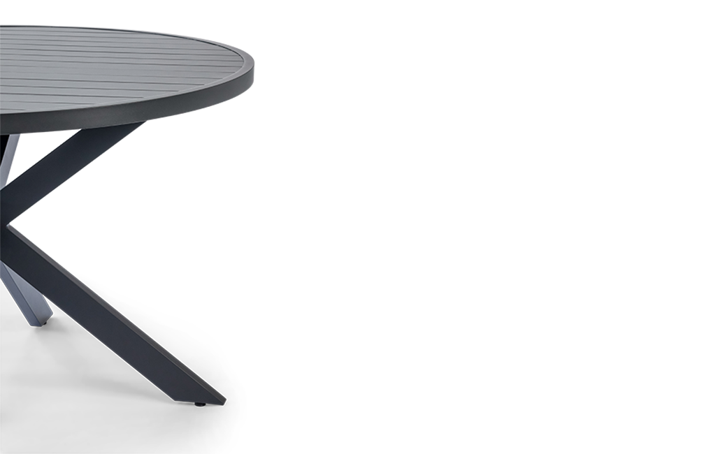 פינת אוכל פרלין שולחן עגול ו 4 כיסאות - שחור