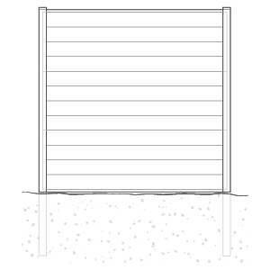 Fence Kit with 240cm Post  - Brown