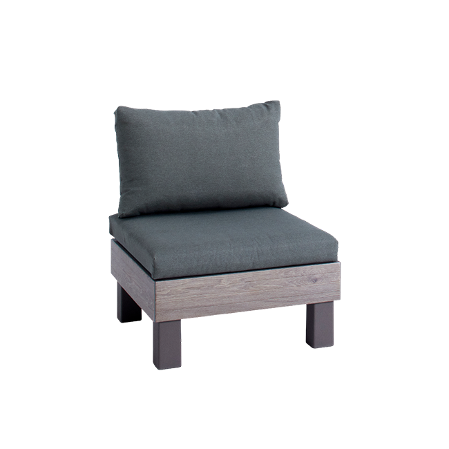 Sillón individual de exterior de 1 plaza Elements - Marrón