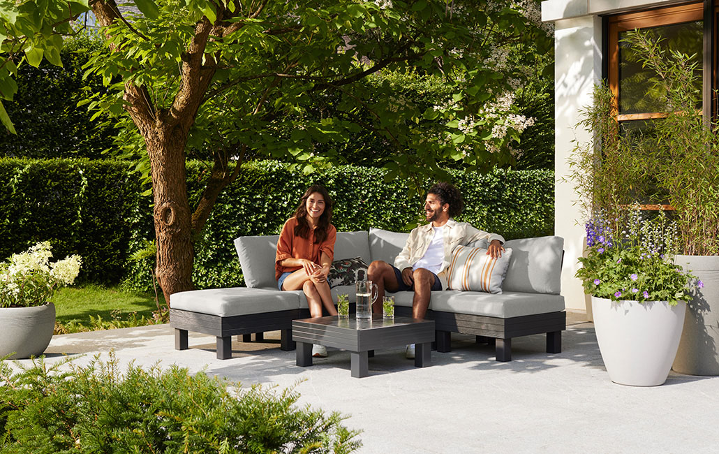 Conjunto de exterior de 5 plazas Elements - Negro