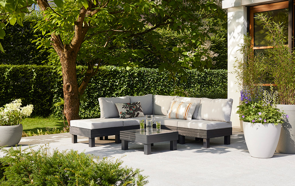 Conjunto de exterior de 5 plazas Elements - Negro