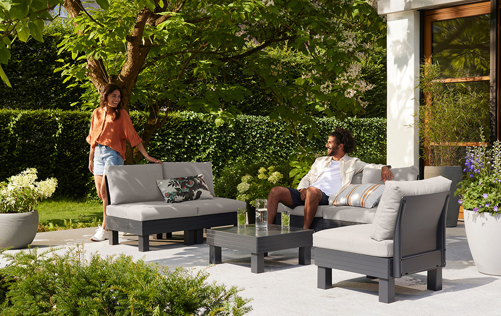 Conjunto de exterior de 5 plazas Elements - Negro