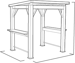 Signature Grill Gazebo - Ashwood Brown