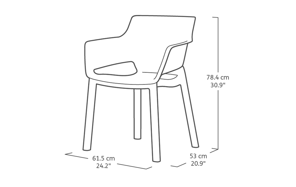 Pack de 4 sillas de exterior Elisa - 