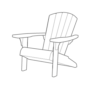 Troy Adirondack Tuinstoel - set van 2 - 81x80x96,5cm - Terracotta