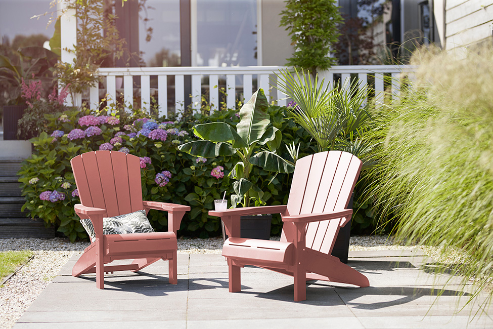 Troy Adirondack Tuinstoel - set van 2 - 81x80x96,5cm - Terracotta