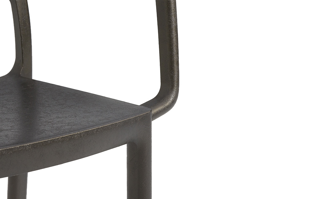 Pack de 4 sillas de exterior Metalix - Bronce