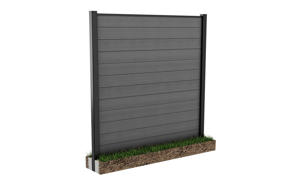 Fence Kit with 240cm Post  - Grey - Fences