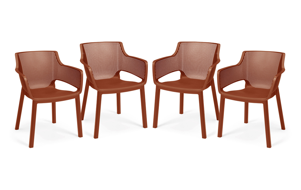 Pack de 4 sillas de exterior Elisa - 