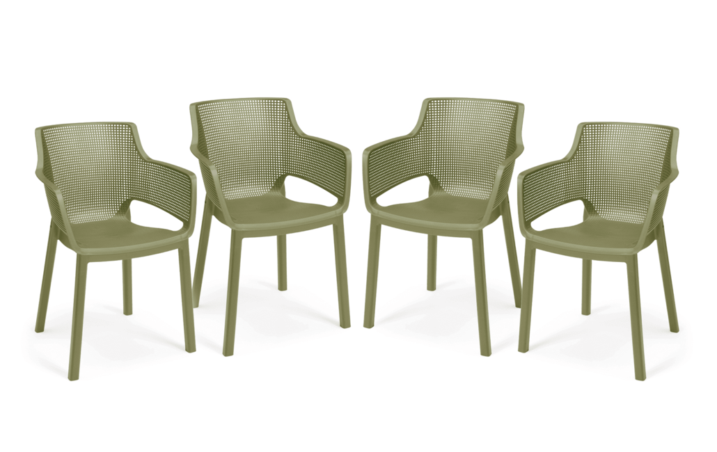 Pack de 4 sillas de exterior Elisa - 