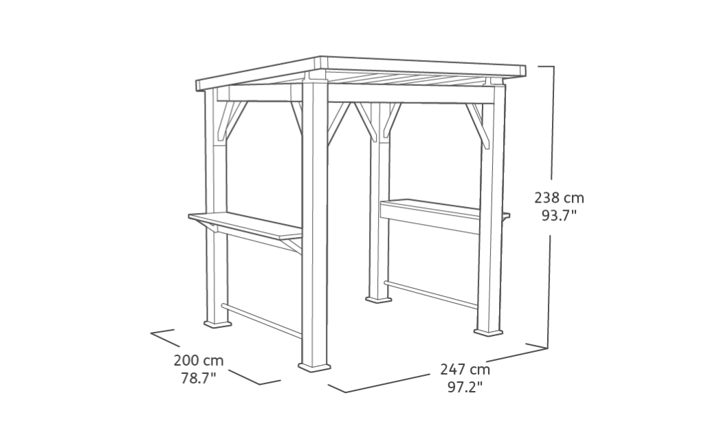 Signature Grill Gazebo - Ashwood Brown