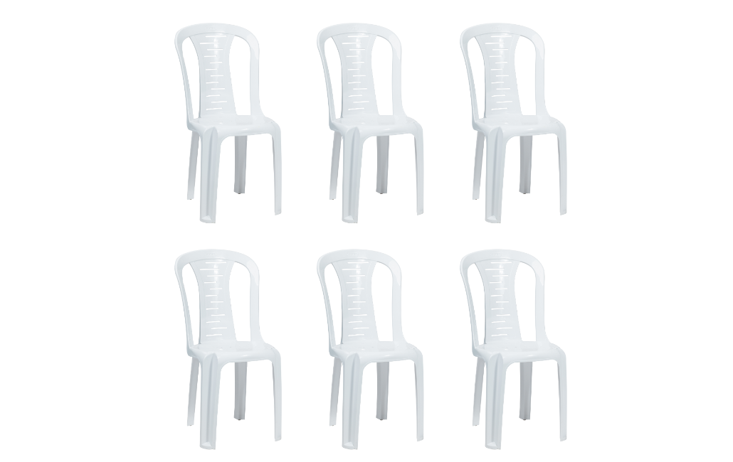 4 כיסאות הראל - לבן