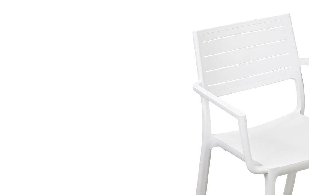 6 כיסאות מטליין - לבן