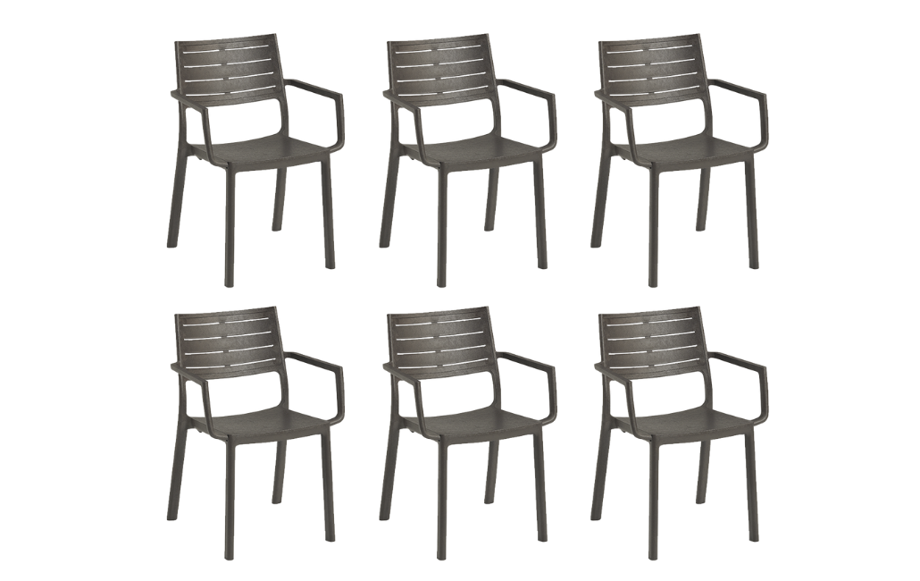 6 כיסאות מטליין - קפוצ'ינו