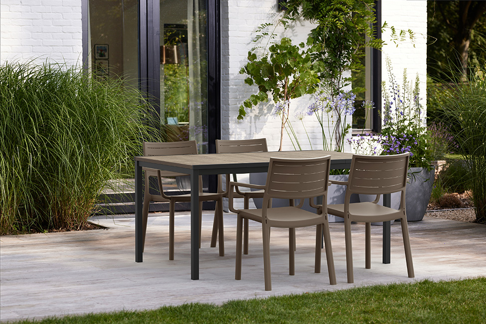 6 כיסאות מטליין - קפוצ'ינו