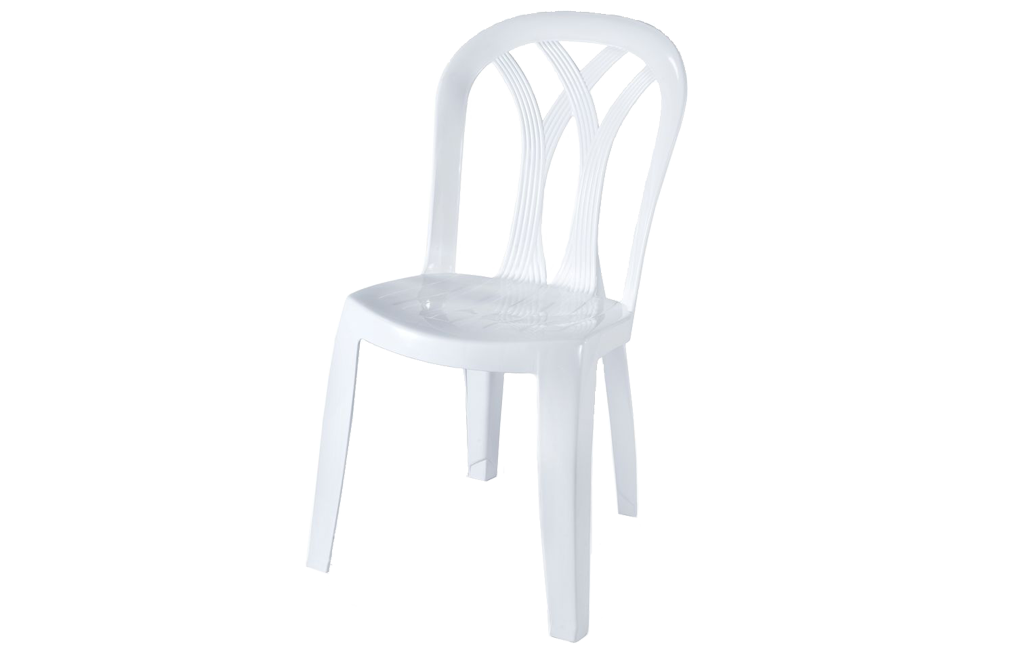 6 כיסאות פטיו - לבן